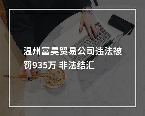 温州富昊贸易公司违法被罚935万 非法结汇