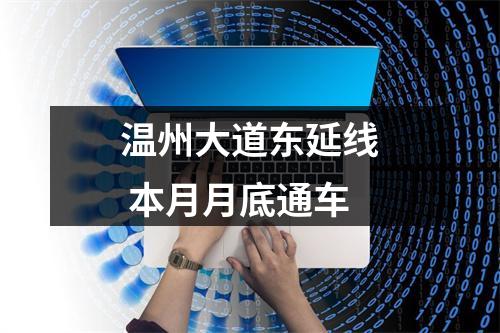 温州大道东延线 本月月底通车