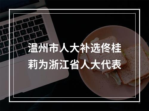温州市人大补选佟桂莉为浙江省人大代表