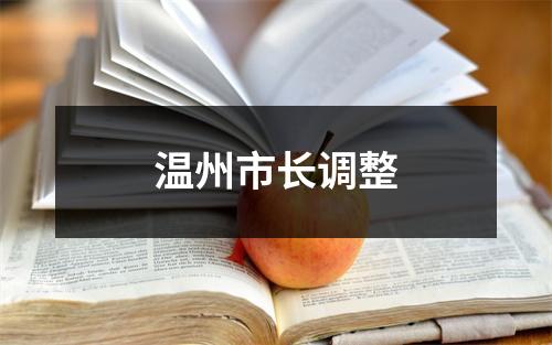 温州市长调整
