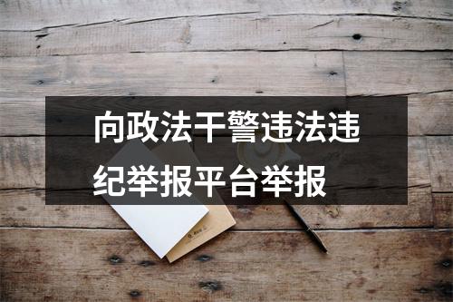 向政法干警违法违纪举报平台举报