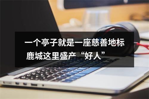 一个亭子就是一座慈善地标 鹿城这里盛产“好人”