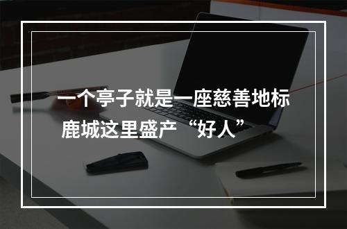 一个亭子就是一座慈善地标 鹿城这里盛产“好人”
