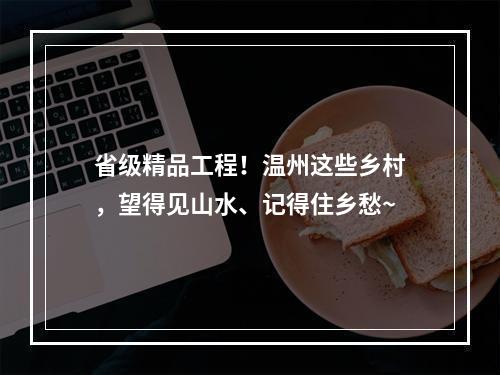 省级精品工程！温州这些乡村，望得见山水、记得住乡愁~