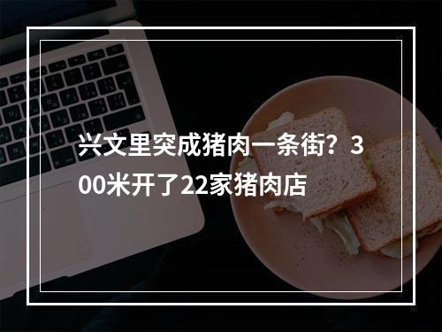 兴文里突成猪肉一条街？300米开了22家猪肉店