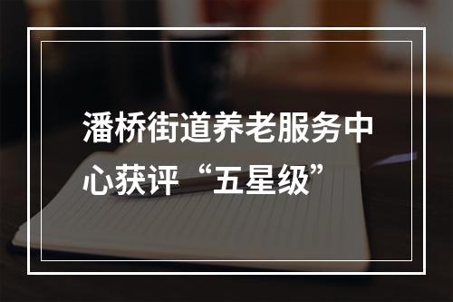 潘桥街道养老服务中心获评“五星级”