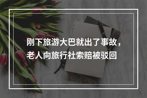 刚下旅游大巴就出了事故，老人向旅行社索赔被驳回