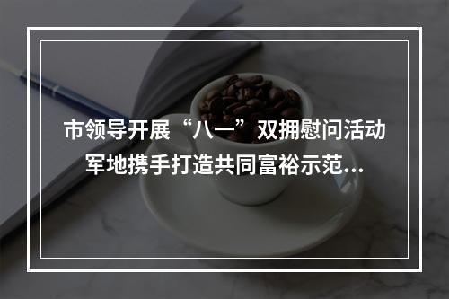 市领导开展“八一”双拥慰问活动　军地携手打造共同富裕示范区市域样板