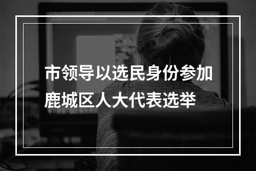 市领导以选民身份参加鹿城区人大代表选举