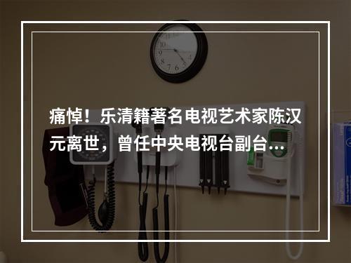 痛悼！乐清籍著名电视艺术家陈汉元离世，曾任中央电视台副台长