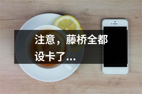 注意，藤桥全都设卡了...
