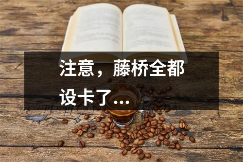 注意，藤桥全都设卡了...