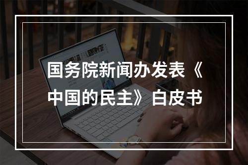 国务院新闻办发表《中国的民主》白皮书