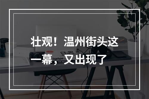 壮观！温州街头这一幕，又出现了