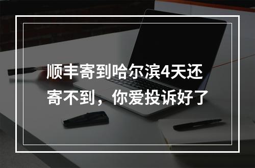 顺丰寄到哈尔滨4天还寄不到，你爱投诉好了
