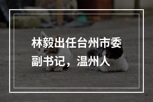 林毅出任台州市委副书记，温州人