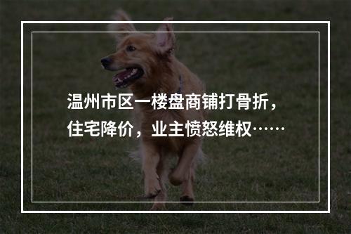 温州市区一楼盘商铺打骨折，住宅降价，业主愤怒维权……
