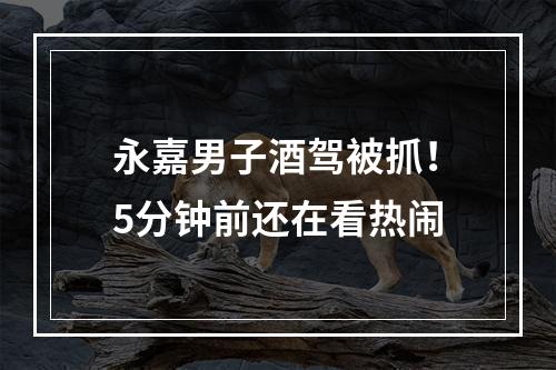 永嘉男子酒驾被抓！5分钟前还在看热闹