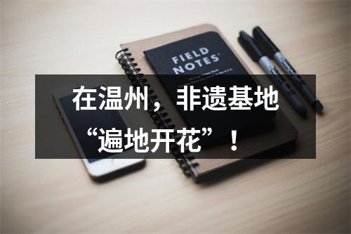 在温州，非遗基地“遍地开花”！