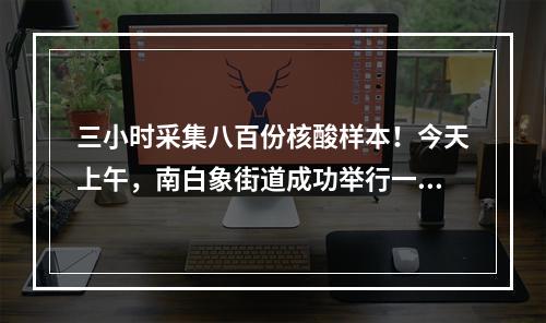 三小时采集八百份核酸样本！今天上午，南白象街道成功举行一场大规模全员核酸检测...