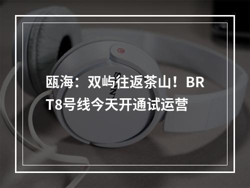 瓯海：双屿往返茶山！BRT8号线今天开通试运营
