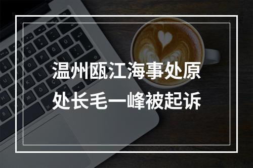 温州瓯江海事处原处长毛一峰被起诉
