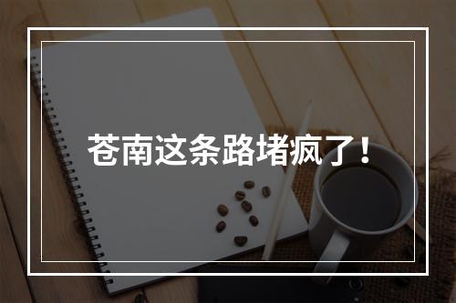 苍南这条路堵疯了！