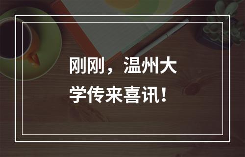 刚刚，温州大学传来喜讯！