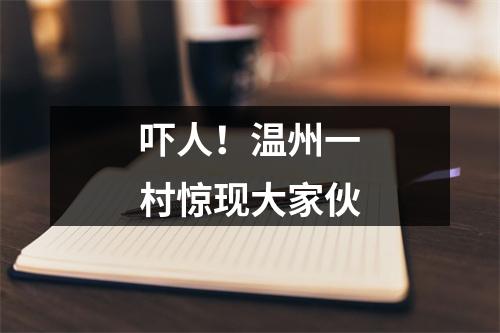 吓人！温州一村惊现大家伙