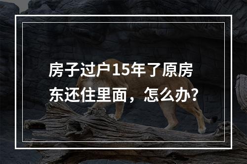 房子过户15年了原房东还住里面，怎么办？