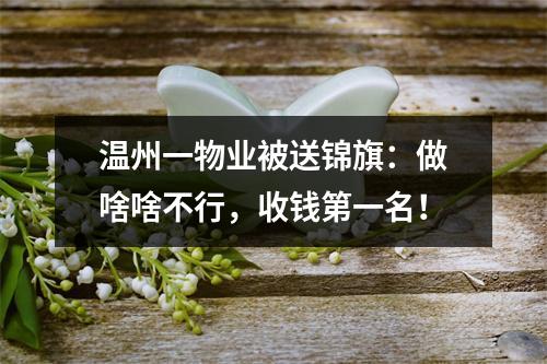 温州一物业被送锦旗：做啥啥不行，收钱第一名！