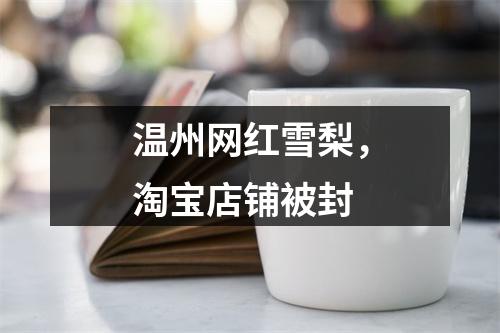 温州网红雪梨，淘宝店铺被封