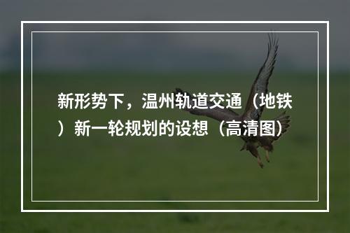 新形势下，温州轨道交通（地铁）新一轮规划的设想（高清图）