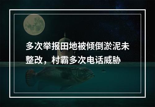 多次举报田地被倾倒淤泥未整改，村霸多次电话威胁