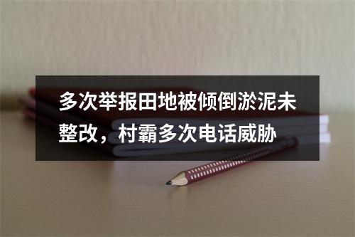 多次举报田地被倾倒淤泥未整改，村霸多次电话威胁