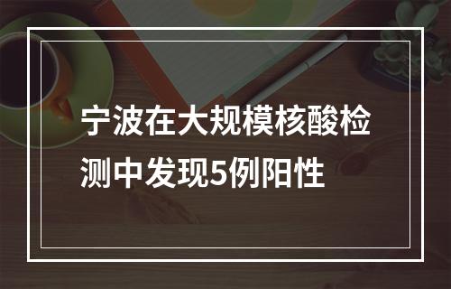 宁波在大规模核酸检测中发现5例阳性