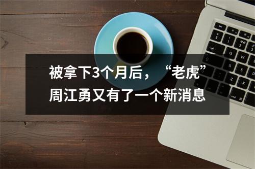 被拿下3个月后，“老虎”周江勇又有了一个新消息