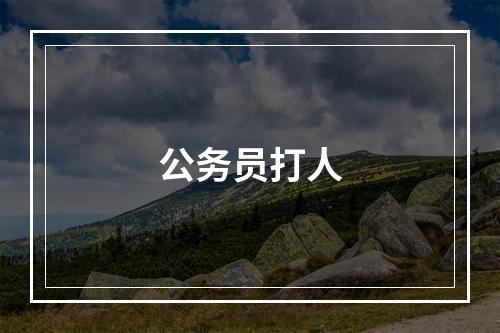 公务员打人