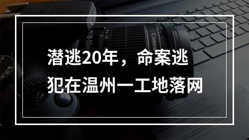 潜逃20年，命案逃犯在温州一工地落网