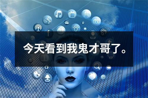 今天看到我鬼才哥了。