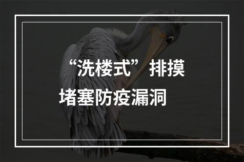 “洗楼式”排摸堵塞防疫漏洞