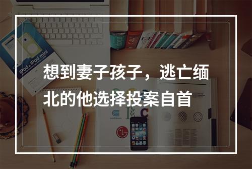 想到妻子孩子，逃亡缅北的他选择投案自首