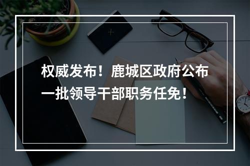 权威发布！鹿城区政府公布一批领导干部职务任免！