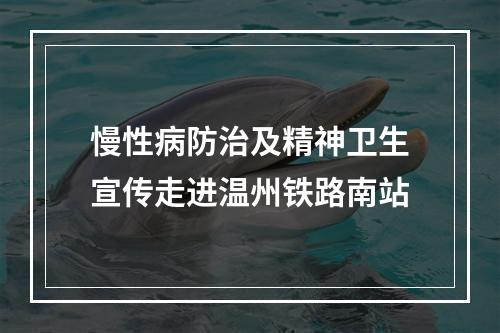 慢性病防治及精神卫生宣传走进温州铁路南站