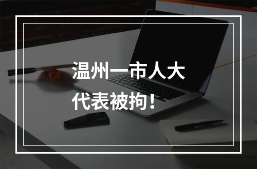 温州一市人大代表被拘！