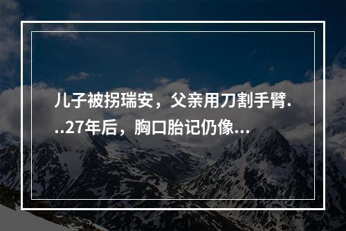 儿子被拐瑞安，父亲用刀割手臂...27年后，胸口胎记仍像中国地图