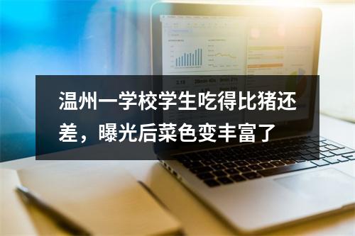 温州一学校学生吃得比猪还差，曝光后菜色变丰富了