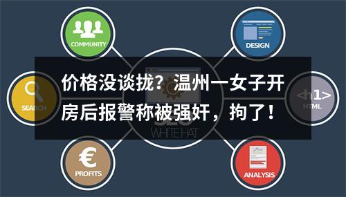 价格没谈拢？温州一女子开房后报警称被强奸，拘了！