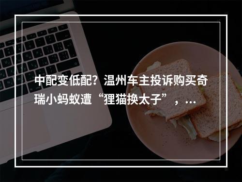 中配变低配？温州车主投诉购买奇瑞小蚂蚁遭“狸猫换太子”，要求商家退一赔 ...