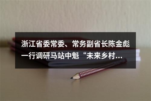 浙江省委常委、常务副省长陈金彪一行调研马站中魁“未来乡村健康园”